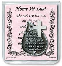 Home At Last Memorial Teardrop Pocket Token Pocket Token Verses For Cards Sympathy Gifts