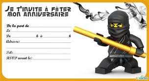 Invitation Anniversaire Lego Ninjago Anniversaire Lego Invitation Anniversaire Carte Anniversaire A Imprimer