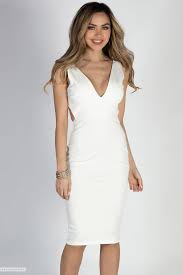 Perfect 10 Ivory Sleeveless Open Back Midi Cocktail Dress Cocktail Dress Midi Cocktail Dress Womens Cocktail Dresses