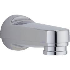 Delta Innovations Pull Down Diverter Tub Spout In Chrome Rp17453 The Home Depot Tub Spout Delta Faucets Bathtub Spouts