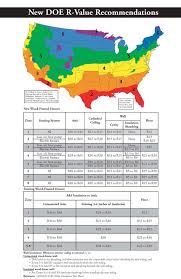 U S Map Of Insulation R Value Recommendations By Zones Use Spray On Cellulose For Insulation Insulation R Value R Value Diy Insulation