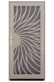 Unique Home Designs 36 In X 80 In Solstice Tan Surface Mount Steel Security Door With Insect Screen And Nickel Hardware Idr31000362145 The Home Depot Steel Security Doors Unique House Design Security Door