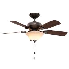 Hunter Caraway 44 In Indoor New Bronze Ceiling Fan With Light Bundled With Handheld Remote Control 52082 In 2020 Ceiling Fan With Light Ceiling Fan Bronze Ceiling Fan