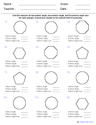 Geometry Worksheets Quadrilaterals And Polygons Worksheets In 2020 Geometry Worksheets Naming Polygons Regular Polygon