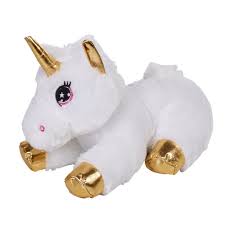 Peluche Licorne Blanche Avec Corne Et Pattes Dorees Peluche Jouets D Apprentissage Jouets Et Jeux Gifi Peluche Corne Jouet