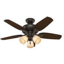 Hunter Channing 44 In Indoor Brushed Nickel Ceiling Fan With Light Kit 51095 Bronze Ceiling Fan Ceiling Fan Brushed Nickel Ceiling Fan
