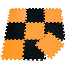 9pcs Eva Foam Baby Play Mat 2 Colors Orange Series Puzzles Mat Floor Carpet Crawling Rug Activity Mats 30 X 30 X 1cm For Puzzle Mat Baby Play Mat Orange Color