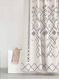 Amazon Com Yokii Boho Extra Long Shower Curtain 84 Inch Tribal Beige Moroccan Fabric Shower C In 2020 Fabric Shower Curtains Boho Shower Curtain Long Shower Curtains