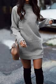 Poserna Causal Mini Dress With Images Sweatshirt Dress Outfit Mini Dress Casual Sweatshirt Dress