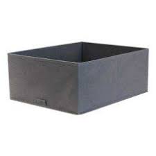 Panier De Rangement Spaceo Gris H 17 5 X L 34 5 X P 43 5 Cm Rangement Sous Vide Panier Rangement Rangement Dressing