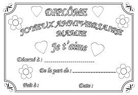 Coloriage Dipl Me Anniversaire Mamie Bon Anniversaire Maman Anniversaire Mamie Coloriage Fete Des Meres