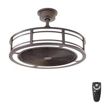 Home Decorators Collection Brette 23 In Led Indoor Outdoor Espresso Bronze Ceiling Fan With Light Kit With Remote Control Am382a Orb The Home Depot Bronze Ceiling Fan Ceiling Fan With Light Brushed