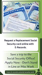 Request A Social Security Card Replacement Online E Records Social Security Card Social Security Office Waiting In Line