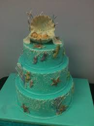 Sea Themed Baby Shower Cake Baby Shower Cakes Mermaid Baby Showers Beach Baby Showers