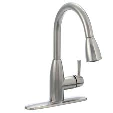 American Standard Fairbury Single Handle Pull Down Sprayer Kitchen Faucet In Stainless Steel 4005ssf In 2020 Kitchen Faucet With Sprayer Kitchen Faucet Stainless Kitchen Faucet