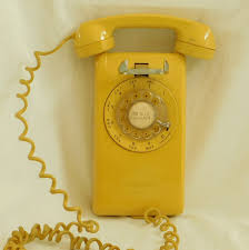 Vintage Yellow Rotary Dial Stromberg Carlson Wall Telephone Old Yellow Rotary Dial Telephone Wal Country Decor Rustic Metal Storage Containers Vintage Yellow