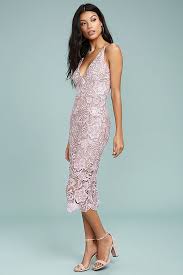 Dress The Population Marie Blush Pink Lace Midi Dress Lace Pink Dress Pink Lace Midi Dress Pink Lace Dress Long