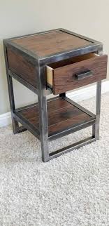 Industrial Nightstand In 2020 Rustic Furniture Design Welded Furniture Vintage Industrial Furniture