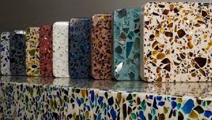Recycled Glass Terrazzo Surfaces For Kitchen Bathroom Counters Recycled Glass Countertops Terrazzo Flooring Terrazzo
