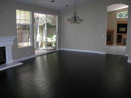 Black Hardwood Flooring Choice Feel The Home Grey Walls White Trim Black Hardwood Floors Living Room Decor Grey And White