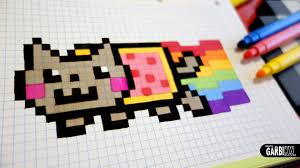 Handmade Pixel Art How To Draw A Nyan Cat Pixelart Pixel Drawing Pixel Art Pattern Pixel Art