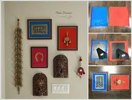 Accent Wall Brass Artifacts Collage With Frames Diy Fabric Frames Diy Wall Frames Home Decor Indian Brass Diy Gallery Wall Indian Wall Decor Gallery Wall