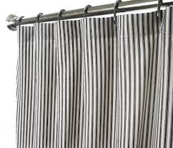 Extra Long Shower Curtain Unique Designer Modern Black And White Striped Ticking 84 Inches Extra Long Shower Curtain Long Shower Curtains Unique Shower Curtain