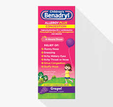 Children S Benadryl Allergy Plus Jarabe Para La Congestion Ninos Benadryl