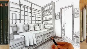 How To Draw A Room In Two Point Perspective How To Draw Using 2 Vanishing Point Ho Interior Design Sketches Interior Design Renderings Interior Design Drawings