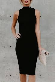 Lbduk Fashionable Fashionable Sleeveless Knitting Sheath Knee Length Dress Black Dresses Classy Black Dress Black Dress Outfits
