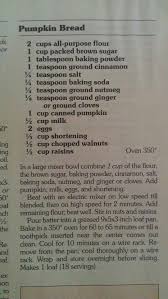 Pumpkin Bread Recipe From Better Homes And Gardens New Cookbook Published 1989 Vintage Holiday Recipes Pumpkin Bread Retro Recipes
