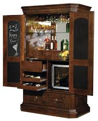 Arden Wine Cabinet W Rustic Cherry Finish Home Wine Bar Bars For Home Armoire Bar