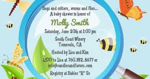 Critters Bugs Insects Baby Shower Invitations Animal Party Invitations Birthday Party Invitations Party Invitations