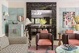 Kelly Wearstler Interiors Harper Residence Living Room Dynamic Memphis Art Pieces Including Vintag Kelly Wearstler Interiors Stylish Living Room Interior