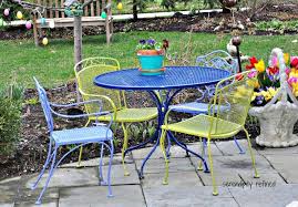 Pin By Latrica Best On Landscaping Patio Furniture Makeover Painting Patio Furniture Iron Patio Furniture