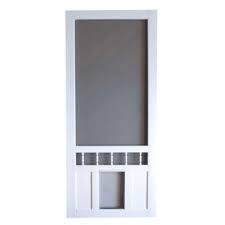 Screen Tight Southport 32 In Vinyl White Pet Screen Door Discontinued Sp32l The Home Depot Screen Door Vinyl Screen Doors Screen Tight