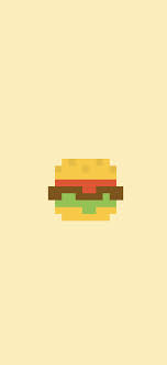 Wallpaper Background Iphone Android Food Drink Minimal Pixel Pixels Burger Pixel Art Food Pixel Art Food Wallpaper