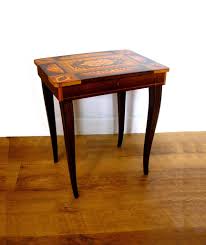 Vintage Wooden Reuge Musical Table From Italy 1950s Inlaid Etsy Carved Table Wood Furniture Wood