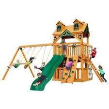 Swing N Slide Playsets Knightsbridge Wood Complete Swing Set Pb 9241 1 Wooden Playset Swing Set Wooden Swing Set