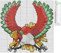 250 Ho Oh By Makibird Stitching On Deviantart Pokemon Cross Stitch Pokemon Cross Stitch Patterns Cross Stitch Silhouette