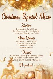 Christmas Menu Template In 2020 Christmas Menu Menu Template Xmas Menu