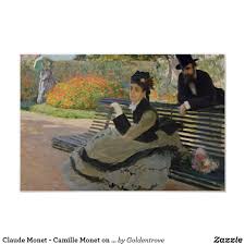Claude Monet Camille Monet On A Bench Poster Zazzle Com Claude Monet Claude Monet Paintings Claude Monet Art