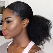 Sleek Low Ponytail Natural Hair Styles Hair Puff Ponytail Hairstyles