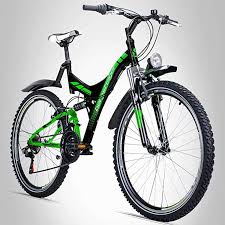 Bergsteiger Memphis 26 Zoll Mountainbike Geeignet Ab 150 Cm Dynamo Licht Stvzo Shimano 21 Gang Schaltung Vollfederung Herren Fahrrad Mountainbike Fahrrad