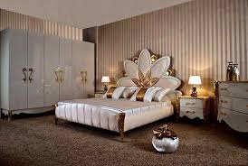Royal Gold In White Bedroom Furniture Set Stylishly Home Interior Designs White Bedroom Set Furniture Bedroom Furniture Design Bedroom Furniture Sets