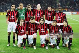 Players Of Milan Pose For A Photo During The Uefa Champions League Round Of 16 Second Leg Match Between Ac Milan And Bayern Munich Ac Milan Milan Bayern Munich