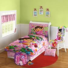 Walmart Nickelodeon Dora The Explorer 10 Piece Toddler Bed In A Bag Set Simple Girls Bedroom Girls Bedroom Themes Kids Bedroom Inspiration