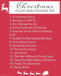 Christmas Movies List Christmas Movies List Free Christmas Printables Christmas Movies