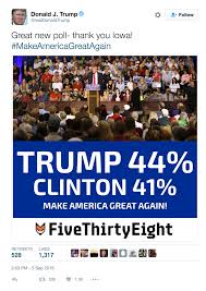 Despite What Trump Tweets Fivethirtyeight Isn T A Pollster Fivethirtyeight