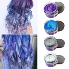 Hair Wax 4 Colors Kit Temporary Hair Color Easy To Rinse Out Hair Coloring Mud Dye Cream Gray Blue White Purple Walmart Com In 2020 Temporary Hair Color Temp Hair Color Hair Wax